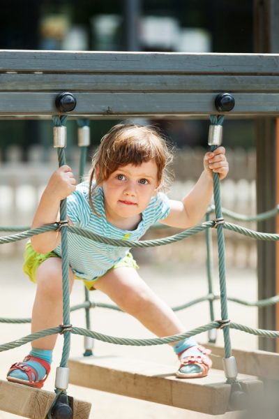 3 years baby  at playground area