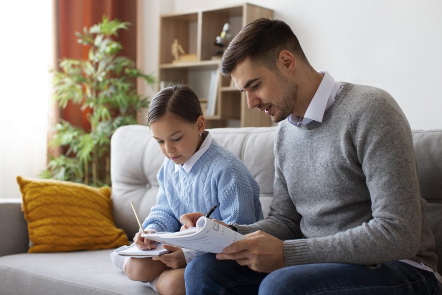 side-view-girl-learning-math-home